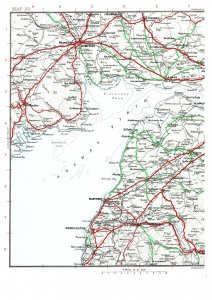 Solway Firth, Wigtown Bay, Newnes Touring Map vintage 1960's