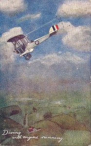 WWI Airplane, Biplane, RAF, Aviation, Plane Diving, Military, Tuck PC 1930