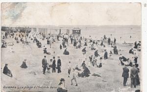 BF19081 ostende la plage a l heure d bains belgium  front/back image