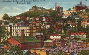 11277 Mt. Adams Incline & Rockwood Pottery, Cincinnati, Ohio 1949