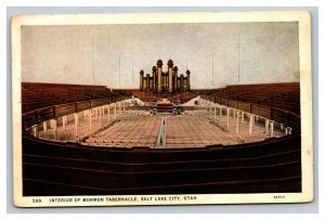 Vintage 1920's Postcard Interior of the Mormon Tabernacle Salt Lake City Utah