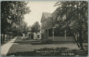 OXFORD NJ WASHINGTON AVE ANTIQUE REAL PHOTO POSTCARD RPPC