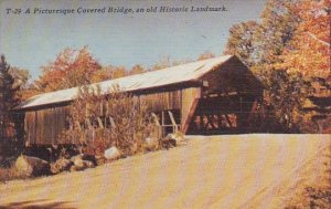 A Picturesque Covered Bridge An Old Historic Landmark