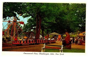 Postcard AMUSEMENT PARK SCENE Chautauqua Lake New York NY AU7024