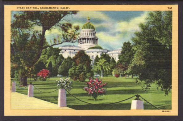 State Capitol Sacramento CA Postcard 5818