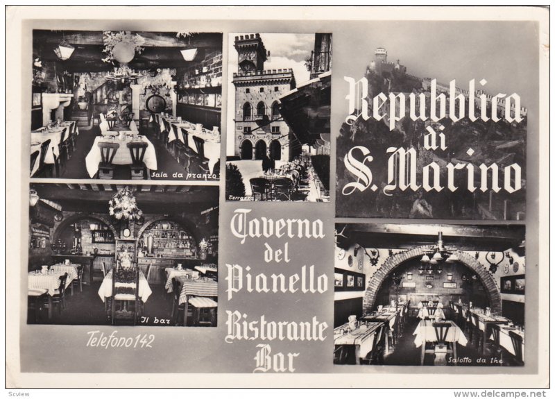 RP: Taverna del Pianello ; Ristorante Bar , Repubblica di S. Marino , 1954