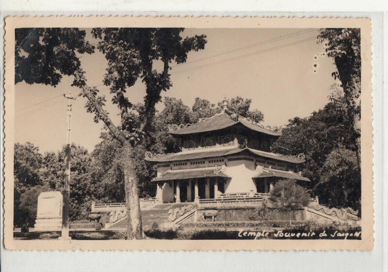 Vietnam Saigon temple photo postcard