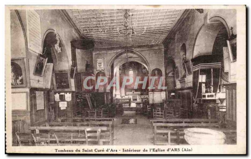 Old Postcard Tomb of the Holy Cure of Ars Interior of the Church of Ars (Ain)