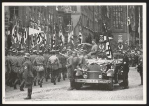 3rd Reich Germany Hitler Himmler Reviewing LSSAH Reichsparteitag Nurember 111936