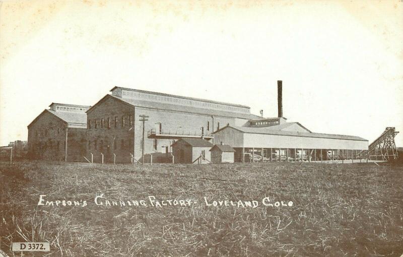 Loveland ColoradoEmpsons Later Kuner Vegetable Canning FactoryFields c1910