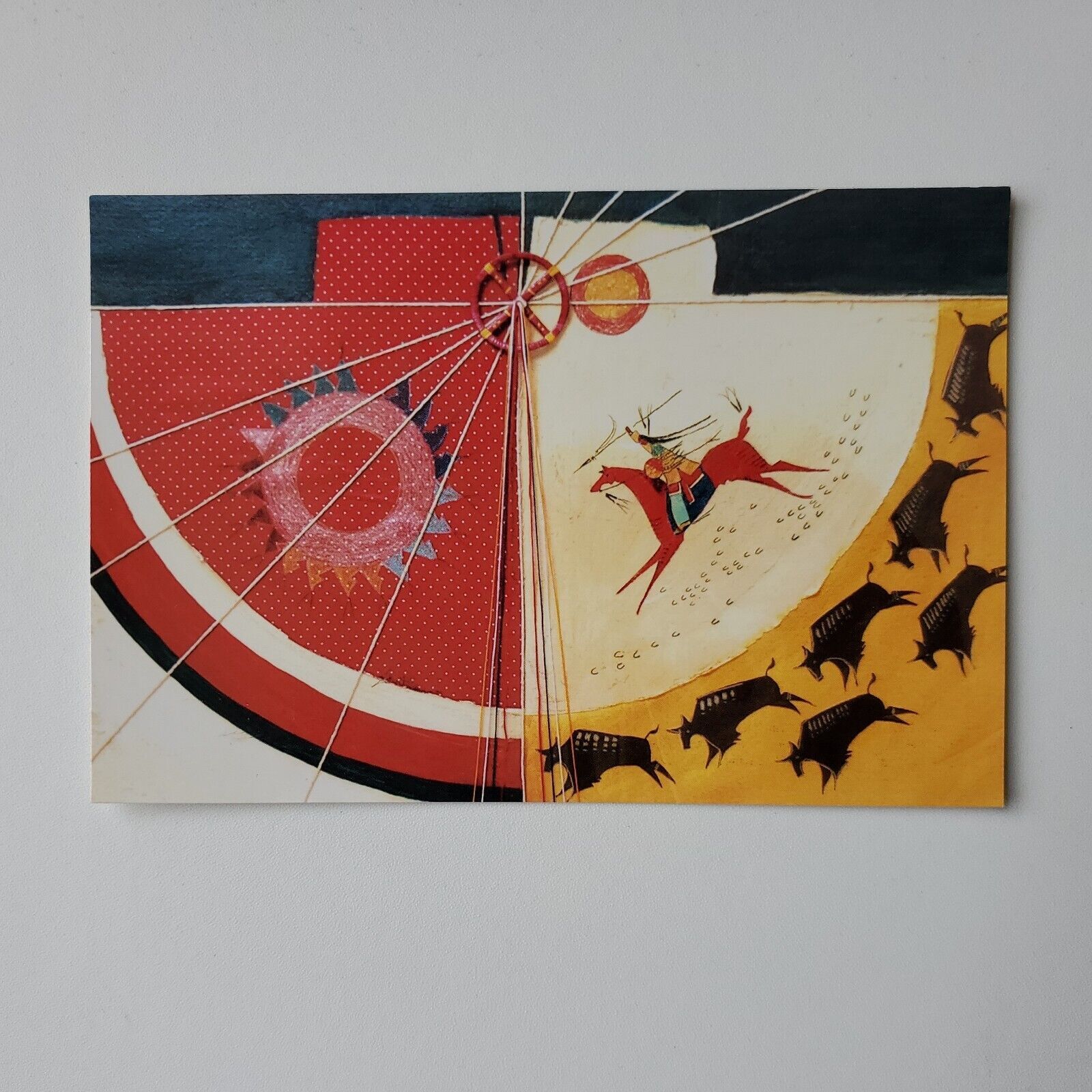 Buffalo Run Painting Donald Montileaux Red Cloud School Pine Ridge SD