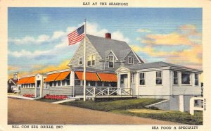 Hyannis Cape Cod Massachusetts Bill Cox Sea Grille Restaurant Postcard AA72033