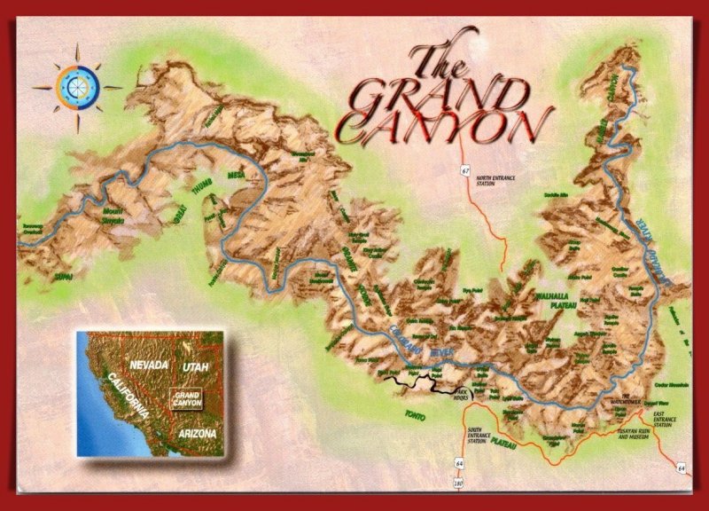 Arizona,  Grand Canyon - Map  - [AZ-418X]