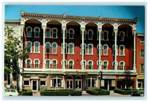 c1930's Adelphi Hotel Building Street View Saratoga Springs New York NY Postcard 