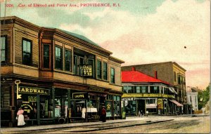 Corner of Elwood Porter Avenue Providence Rhode Island RI UNP DB Postcard Q18