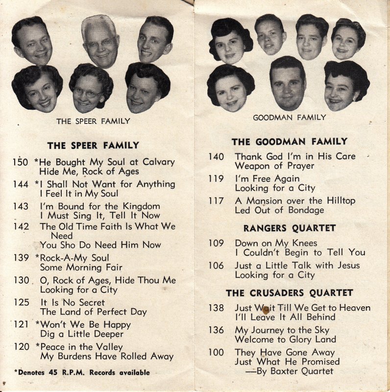 BULLET RECORDS - NASHVILLE  GOSPEL  RECORDINGS