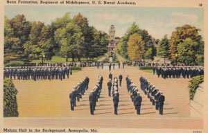 Maryland Annapolis Noon Formation Regiment Of Midshipmen U S Naval Academy 1941