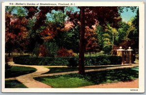 Vtg Vineland New Jersey NJ Mothers Garden of Remembrance 1930s View Postcard