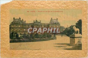 Old Postcard PARIS Palais and Jardin du Luxembourg Lion