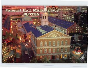 Postcard Faneuil Hall Marketplace, Boston, Massachusetts