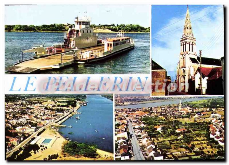 Postcard Modern Pellerin L Atl Tray on the Loire The Church aerial views