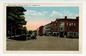 VT - St. Albans. Main Street looking South   RPO- St. Albans & ??? Railroad