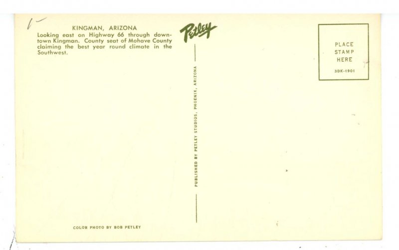 AZ - Kingman. Main Street, US Highway 66 ca 1963