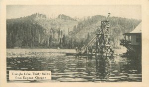 Postcard Oregon Eugene Triangle Lake Valley Printing Company 23-5193