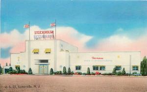 1950s Stockholm Restaurant roadside Somerville New Jersey Postcard Tichnor 2232