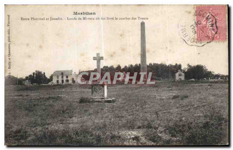 Old Postcard Morbihan between Ploermel and Josselin Heath Mi Way or book was ...