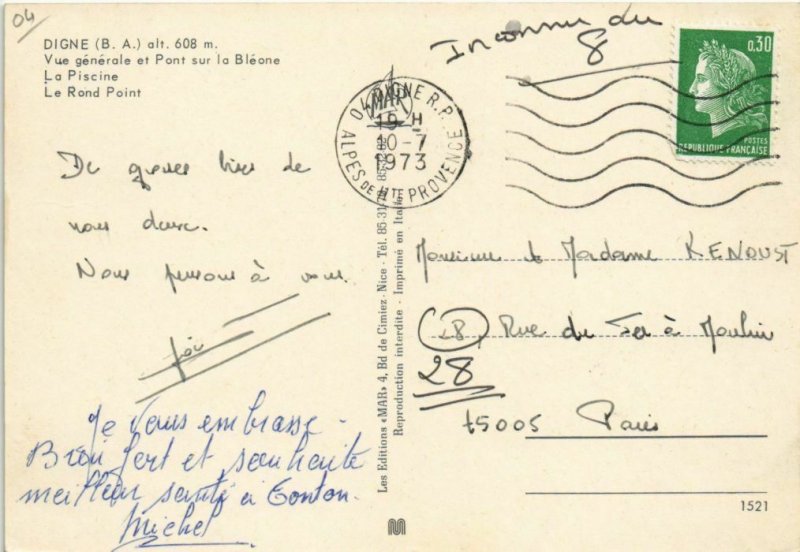 Cpm Digne-les-Bains scenes (1209516) 