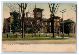 c1905 Utica New York NY, Orphan Asylum Building Street View Unposted Postcard