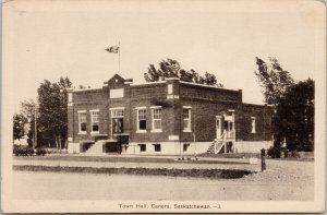 Canora Saskatchewan Town Hall SK Peco Postcard F57