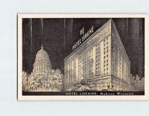 Postcard Hotel Loraine, Madison, Wisconsin