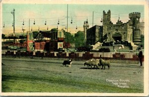 Vtg Postcard 1910 Exhibition Building Band Stand Sepia - Toronto Canada