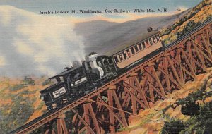 Jacobs Ladder Mt Washington Cog Railway White Mountains NH Railroad, Train Po...