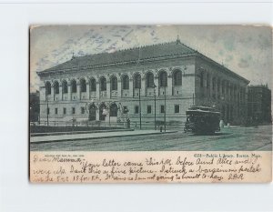 Postcard Public Library, Boston, Massachusetts