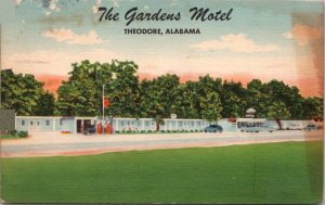 The Gardens Motel Theodore Alabama Postcard PC433