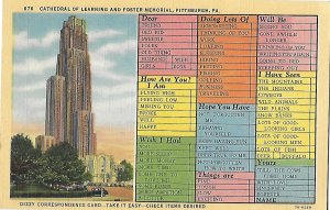 Cathedral of Learning & Foster Memorial  Pittsburgh Pennsylvania