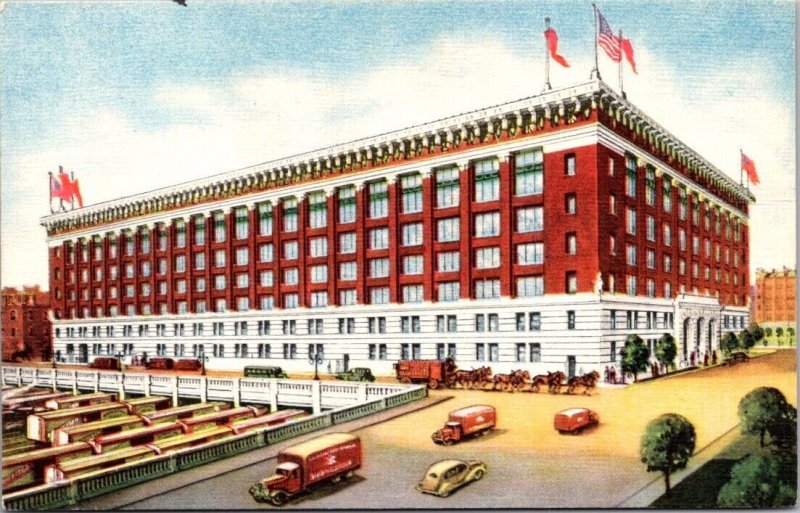 Postcard Exterior of Bottling Plant Anheuser-Busch Brewery in St. Louis Missouri