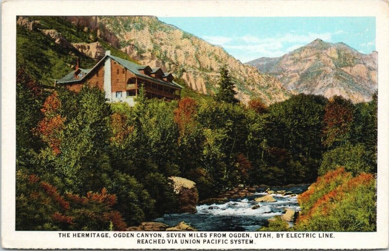 Ogden UT The Hermitage Ogden Canyon Unused Union Pacific System Postcard G23