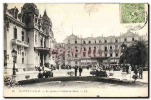 Old Postcard Monaco Casino and L & # 39Hotel of Paris