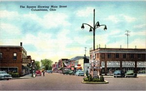 Columbiana, Ohio - Shop at the Square downtown on Main Street - 1940s
