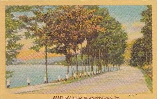 Pennsylvania Bowmanstown Greetings From Bowmanstown 1947