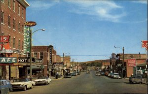 Lusk Wyoming WY Tractor on Main Street Classic 1960s Cars Vintage Postcard