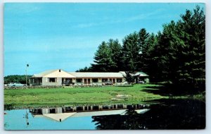 SOUTH CASCO, Maine ME ~ Roadside WATER'S EDGE MOTEL Restaurant c1960s Postcard