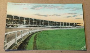 VINTAGE UNUSED POSTCARD GRAND STAND VIEW #2 OKLA STATE FAIR OKLAHOMA CITY OKLA.