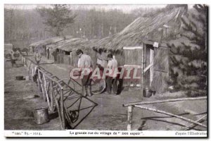 Old Postcard 1914 Army War the main street of the village of Good Hope Velo C...