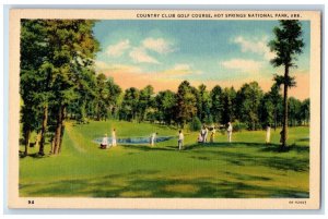 Hot Springs Arkansas AK Postcard Country Club Golf Course National Park c1940