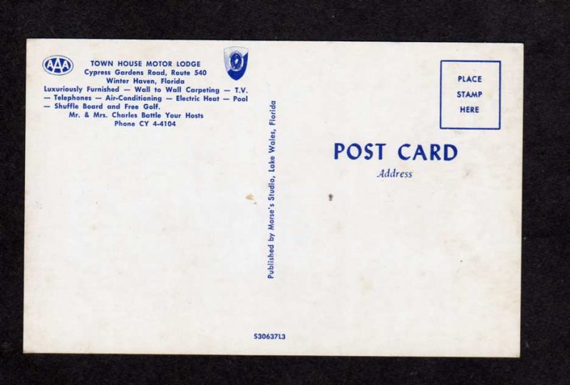 FL Town House Motel Lodge WINTER HAVEN FLORIDA POSTCARD